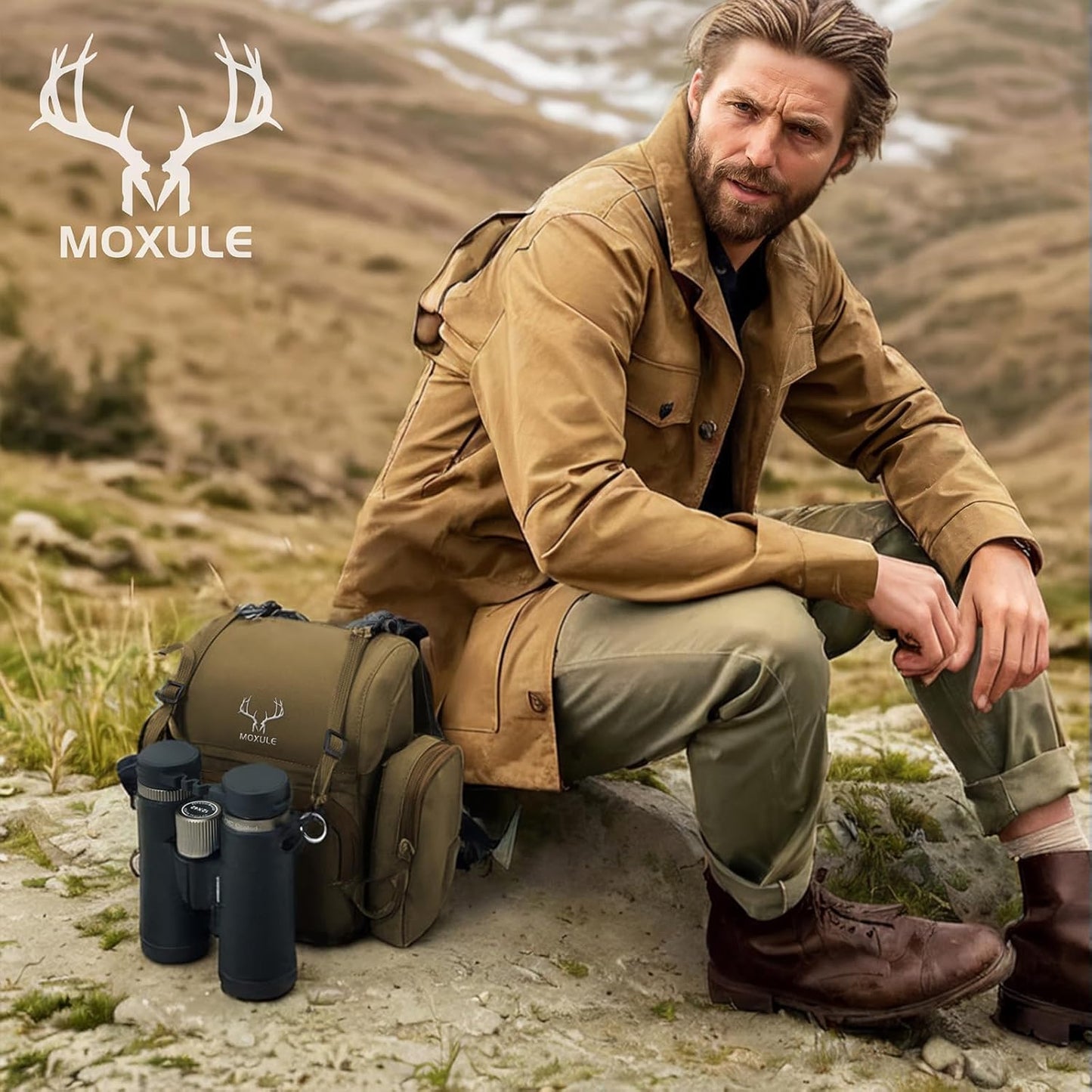 Binocular Harness Chest Pack: Bino Case with Rangefinder Pocket