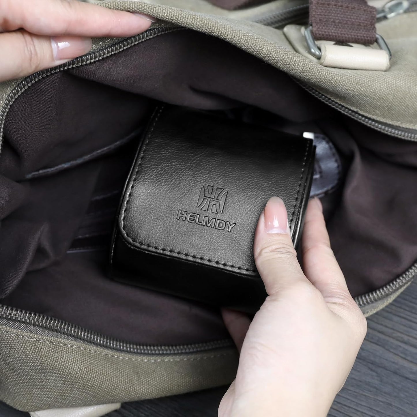 Watch Travel Case - Single Watch Roll Storage Box Organizer for Men's Women's Wristwatches & Smart Watches up to 50mm (Black / 1 Slot)