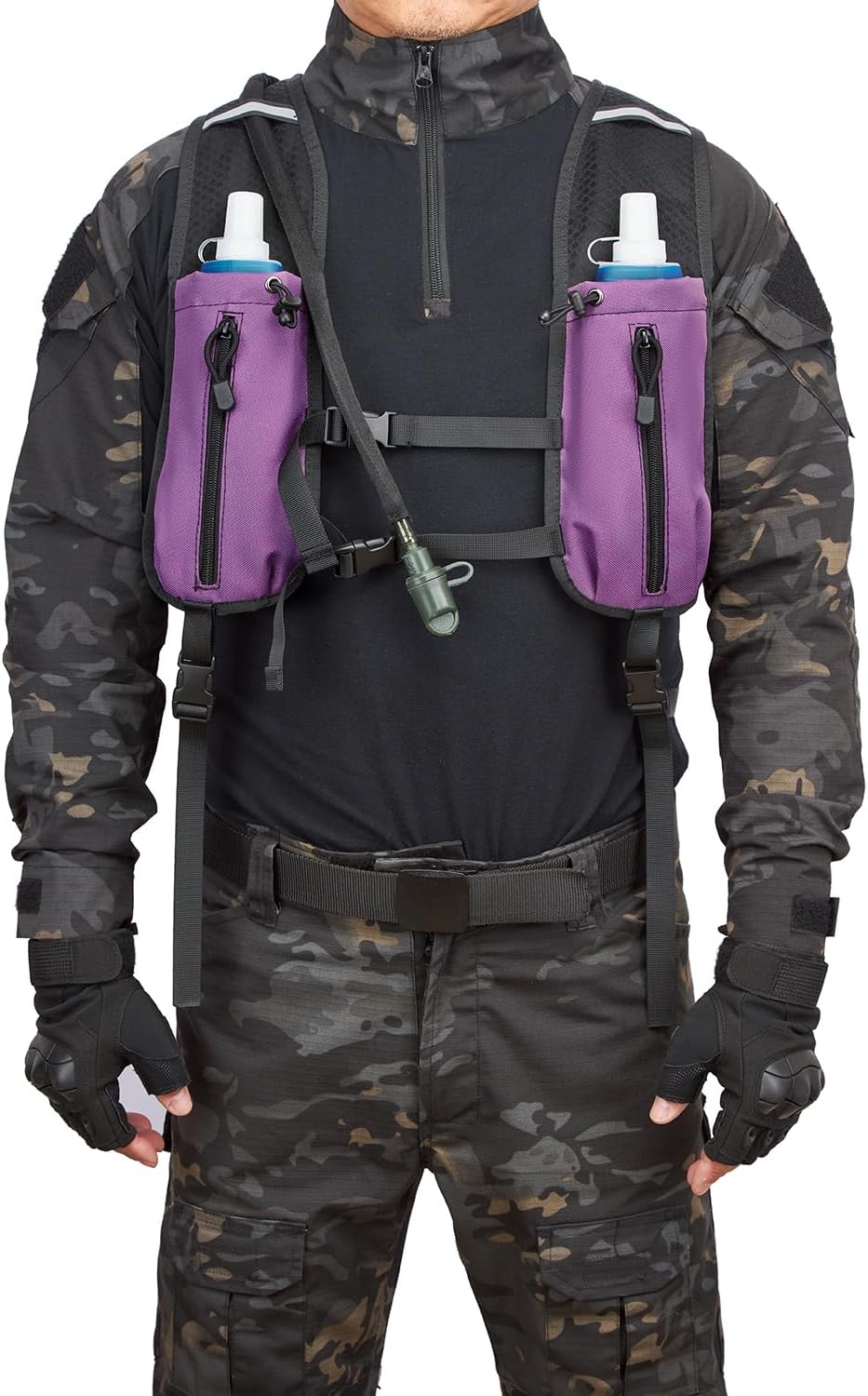 ATBP Running Hydration Vest Pack Tactical 3L Water Bladder Backpack Bag for Cycling Marathon Hiking Daypack Men & Women