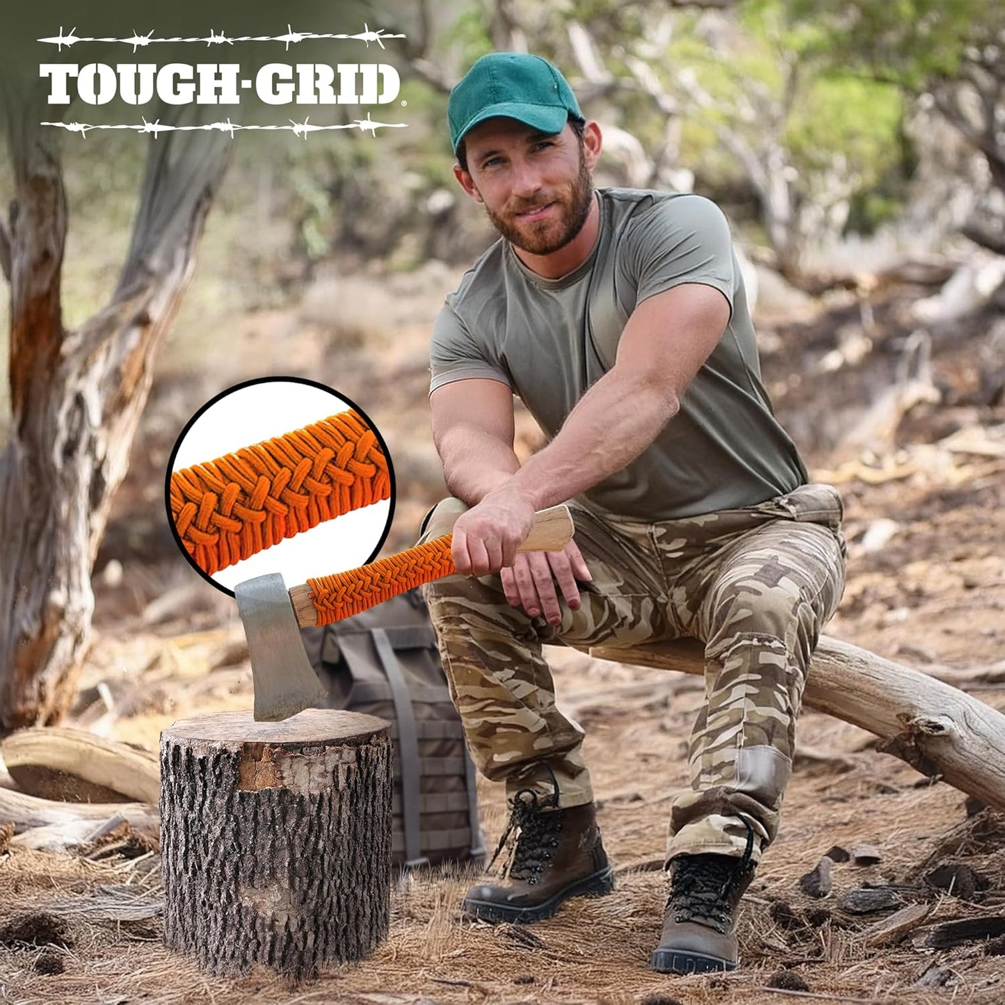 TOUGH-GRID 550 Paracord Rope Nylon Parachute Cord, Made in USA Survival Kit, Outdoor Adventures, Camping, Tactical Gear & Emergency Supplies, Military Type III Mil-Spec