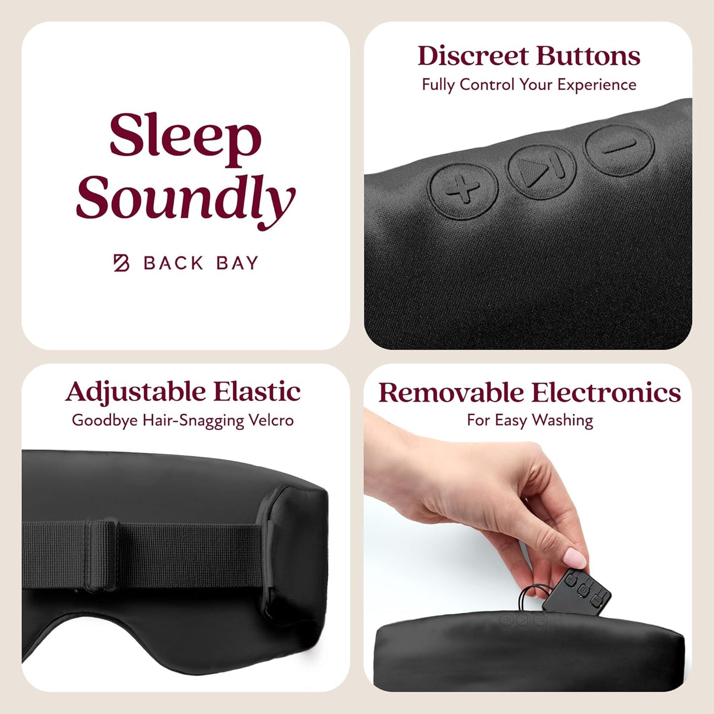 SilkSound 100% Mulberry Silk Bluetooth Sleep Mask for Side Sleepers, Sleeping Eyemask with Bluetooth Headphones, Eye Mask Headphones, Sleep Headphones for Side Sleepers, White Noise Head Phones