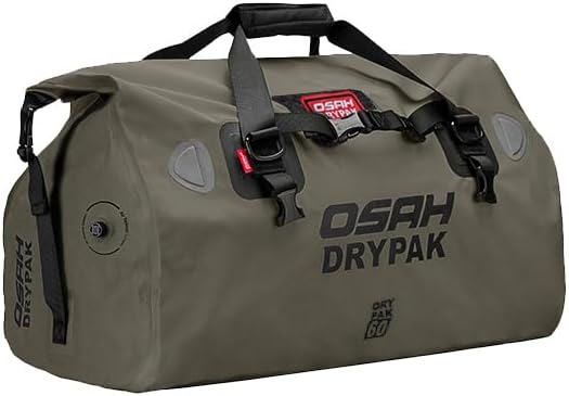 Waterproof Duffel& Luggage Bag - Motorcycle Dry Bag Tail Saddle Bags with Roll Top Closure,Large Storage Space,for Camping, Kayaking, Fishing & Traveling(JungleGreen, 60L)