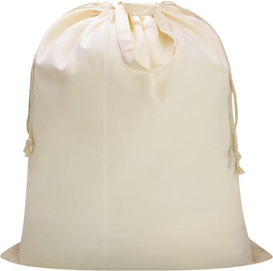 Canvas Laundry Bag 40in x 35in, Thick Cotton Laundry Bag with Handles & Drawstring, Extra Large Heavy Duty Washable Canvas Storage Sack (XXL, 1 Pack)