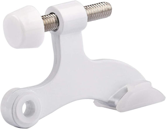 HOMOTEK 8 Pack Hinge Pin White Door Stopper,Adjustable Deluxe Heavy Duty Door Stopper 2-1/2"x1-3/4”,with White Rubber Bumper Tips