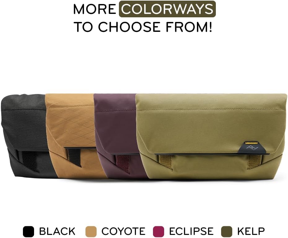 Peak Design Field Pouch V2, Eclipse, 2-in-1 Organizer and Sling Bag, Adjustable Shoulder Strap and Integrated Belt Loops, Weatherproof Nylon Canvas, Organizer Pouch or Carry Bag for Men and Women