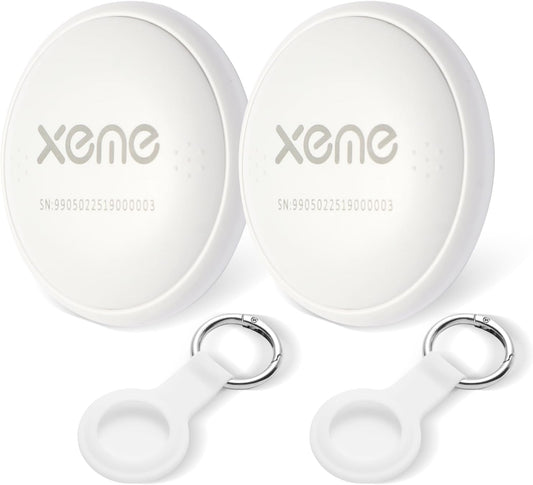 Key Finder, Bluetooth Tracker Locator Pairs with Apple Find My (iOS only), Item Locator Smart Tracker Tag for Keys/Luggage/Wallet, etc. (WHITE-2PCS)
