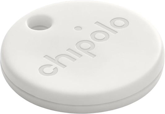 Chipolo ONE Point - Key Finder, Bluetooth Tracker for Keys, Bags, Item Tracker Tag - Works with Google's Find My Device app (Android only) (Off White)