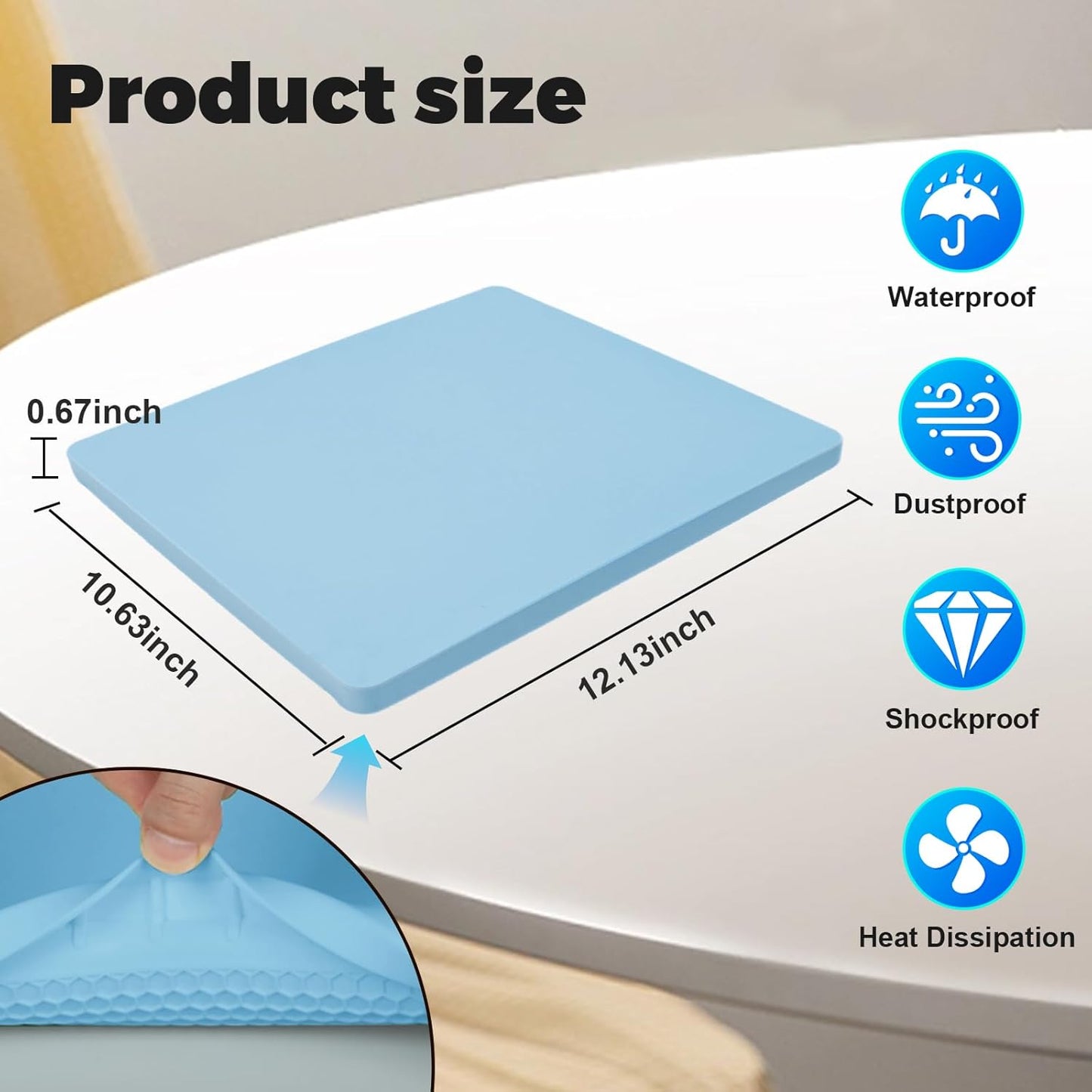 Starlink Mini Protective Cover, Starlink Mini Accessories Silicone Protective Case for Starlink Mini Dish Blue