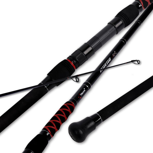 Fiblink Surf Spinning Fishing Rod 2-Piece/3-Piece Carbon Fiber Travel Fishing Rod (9-Feet / 11-Feet & 12-Feet & 15-Feet)