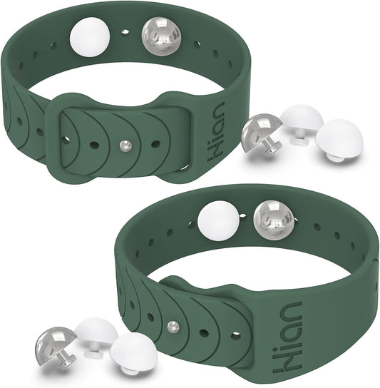 Motion Sickness Bracelets Sea Sickness Wristbands for Motion Sickness/Morning Sickness/Pregnancy Nausea Anti Nausea Bands Acupressure Wristband Motion Sickness Bands (1 Pair Pine Green