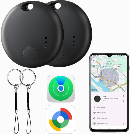 Air Tracker Tags for Android or iOS,Dual System Smart Tags,Keys Finder and Item Locator for Keys,Smart Tracking Tag,Compatible with iOS Find My or Google Find Hub App,Luggage,Backpack,Bags and More