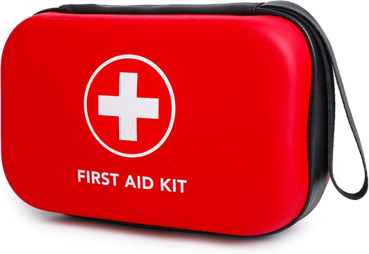 First-Aid-Kit-for-Car-Home-Travel-Camping-Businesses, Compact Waterproof Hard Case, Public Emergency Medical Kits - Perfect for Survival, Vehicle, Boat, Sports, Hiking, Office, Dorm (PUMIER)