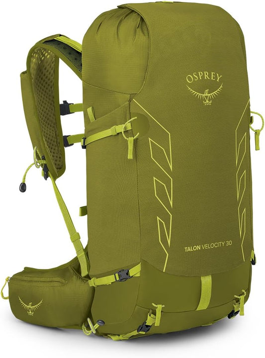 Osprey Talon Velocity 30L Men's Hiking Backpack, Matcha Green/Lemongrass, L/XL