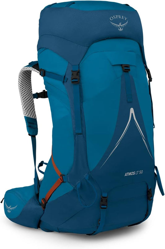 Osprey Atmos AG LT 50L Men's Backpacking Backpack, Night Shift/Scoria Blue, L/XL