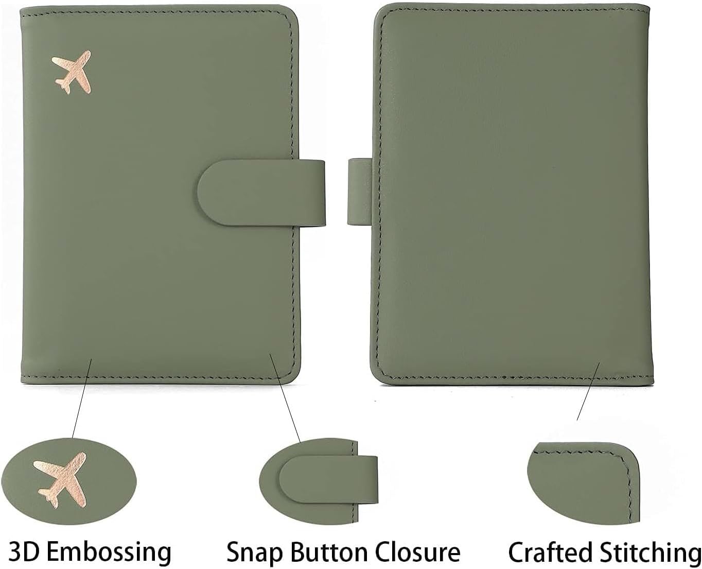 Melsbrinna Premium Leather Passport Holder Covers Case, Waterproof Rfid Blocking Travel Wallet Passport Holder with Pen Holder, Cute Passport Book for Women/Men