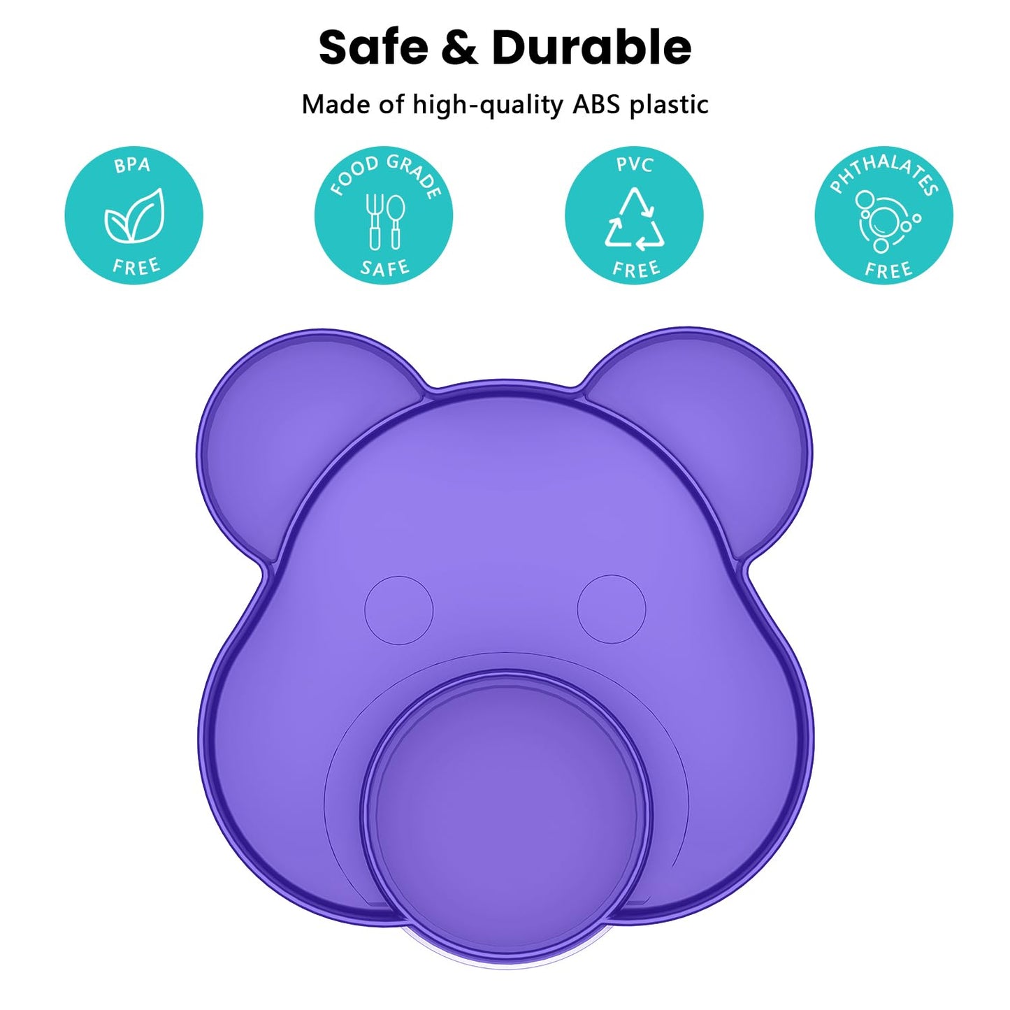 BlueOrigin Car Seat Snack Tray - Travel Tray for Kids Car Seat, Stroller, Booster and Anywhere with a Cup Holder, Toddler Road Trip Essentials Food Plate for Snacks, Toys, Entertainment (Purple)