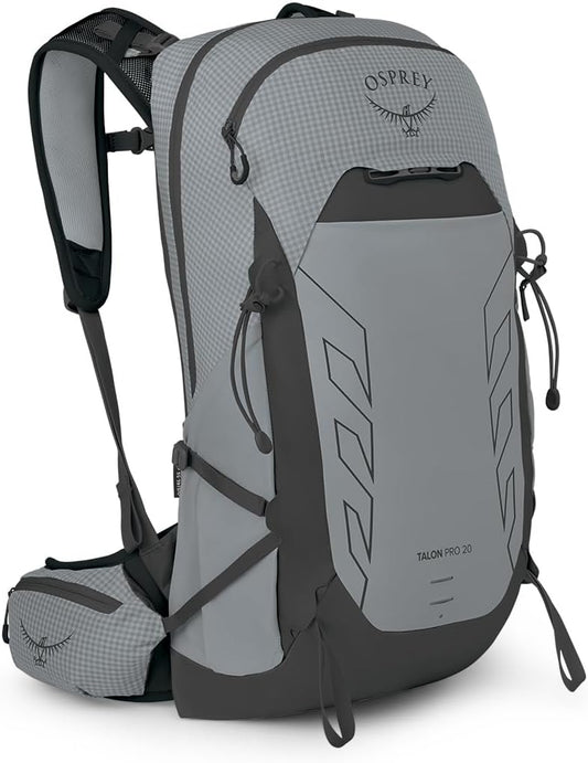Osprey Talon Pro 20L Men's Hiking Backpack with Hipbelt, Silver Lining