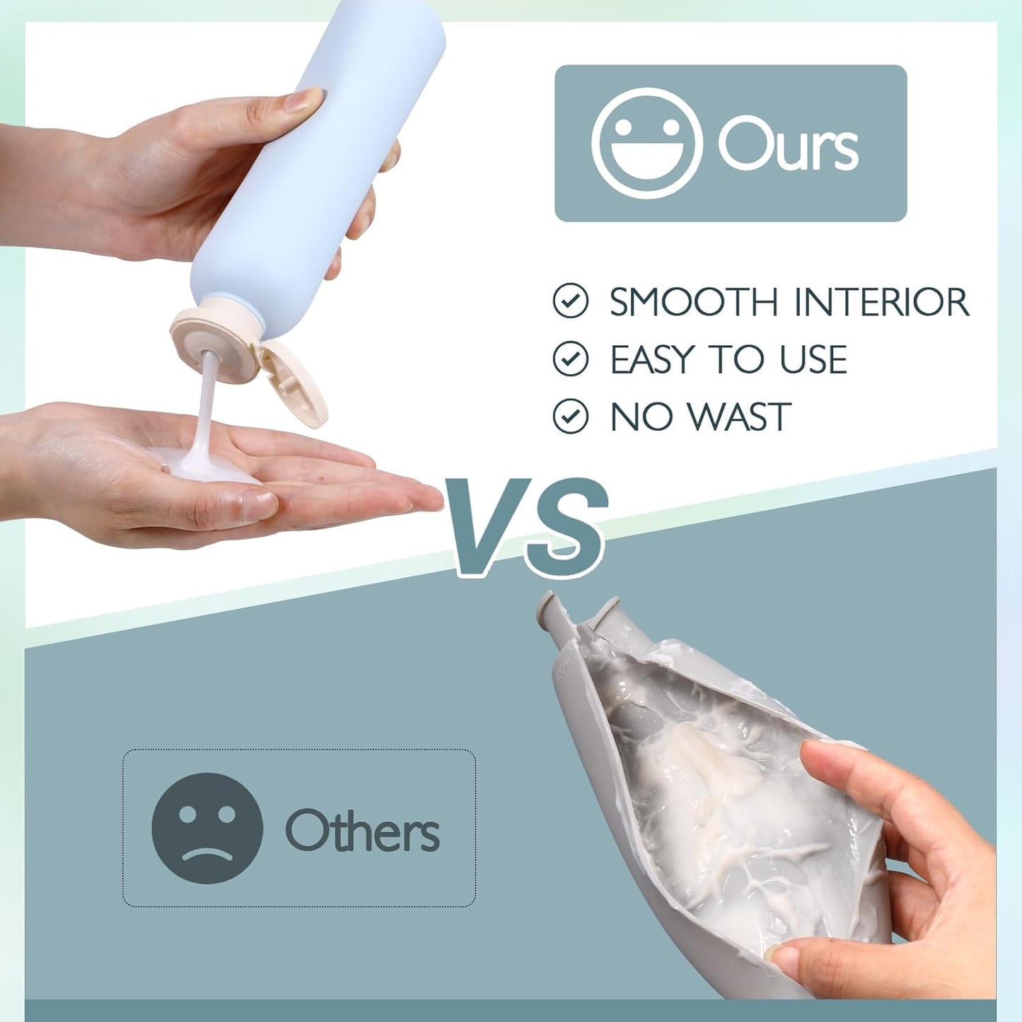 ASEVAT 8.8oz 4pack Refillable Travel Shampoo and Conditioner Bottles, Travel Size containers, Travel Bottle for toiletries, Squeeze Bottles with Flip Cap, Empty Plastic Leak Proof Travel Bottles