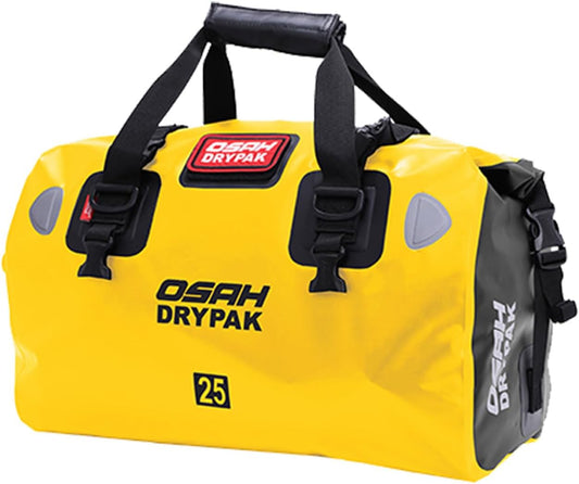 Waterproof Duffel& Luggage Bag - Motorcycle Dry Bag Tail Saddle Bags with Roll Top Closure,Large Storage Space,for Camping, Kayaking, Fishing & Traveling(Yellow, 25L)