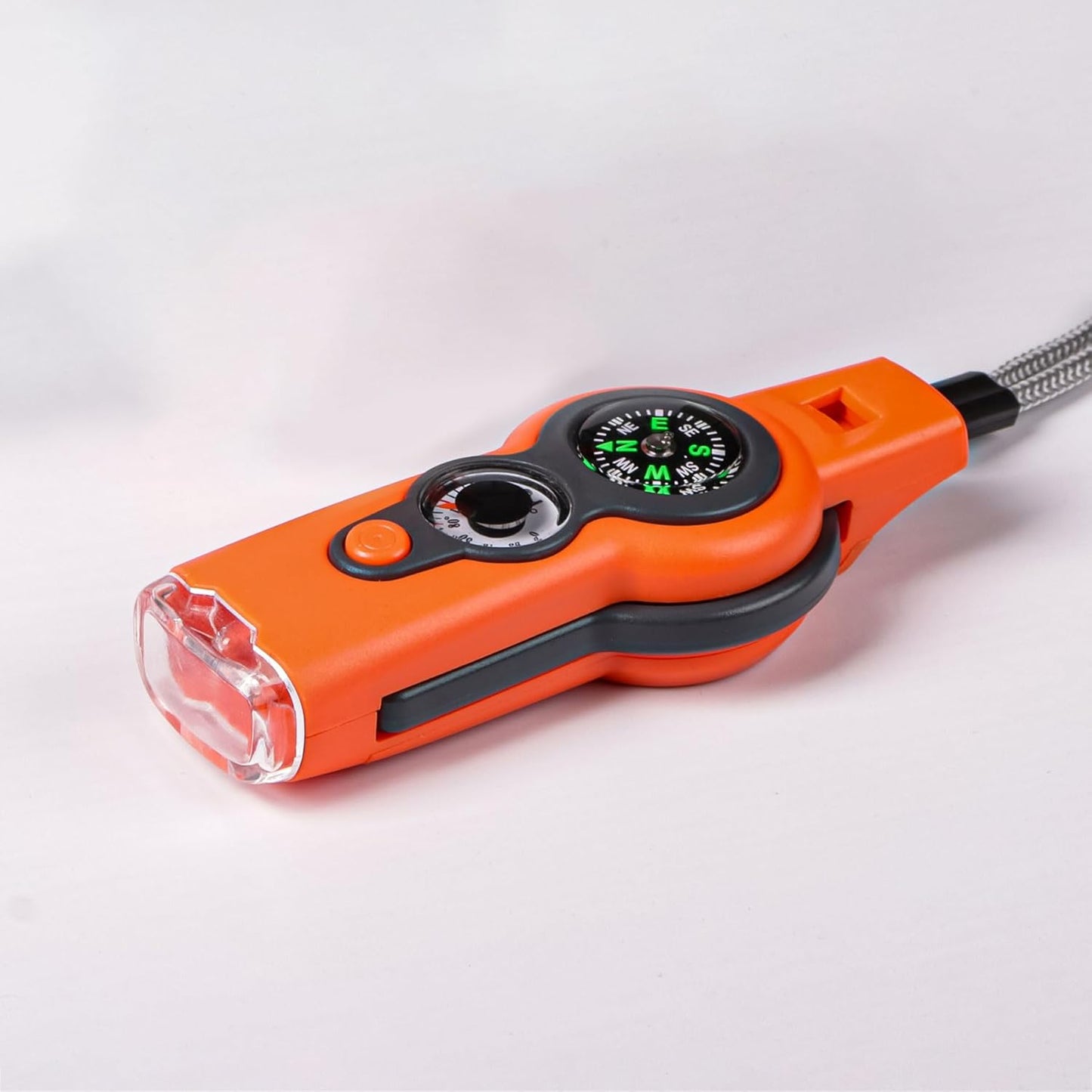 Emergency Survival Function Whistle, Outdoor Multifunctional Tool Safety Whistle with Lanyard, Ideal for Kayaking, Boating, Hiking, Camping, Climbing, Hunting, Fishing, Rescue Signaling