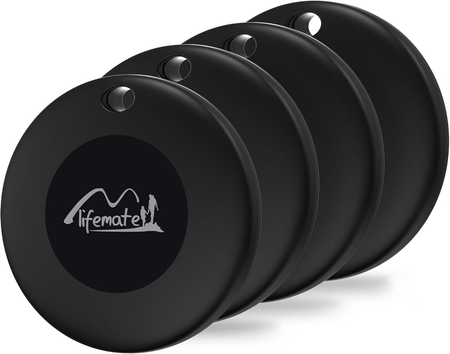 Lifetag Tracker for Android, Bluetooth Tracking Tag for Google Find My Device (Find Hub) App, Item Finder Locator for Keys, Luggage, Backpack, Purse (BLK, 4PCS)