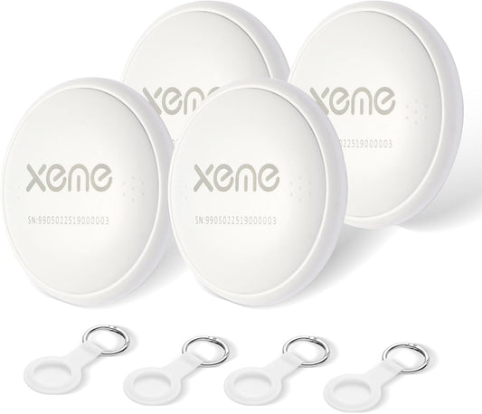 Key Finder, Bluetooth Tracker Locator Pairs with Apple Find My (iOS only), Item Locator Smart Tracker Tag for Keys/Luggage/Wallet, etc. (WHITE-4PCS)
