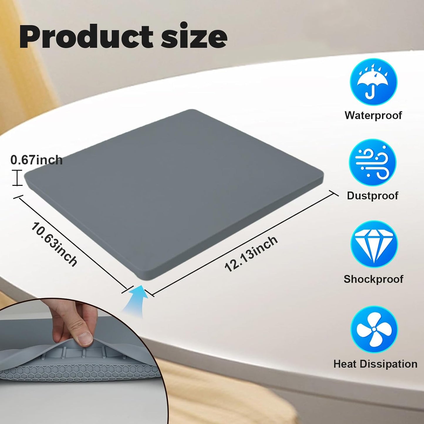 Starlink Mini Protective Cover Case, Starlink Mini Accessories Silicone Protective Case for Starlink Mini Dish Grey