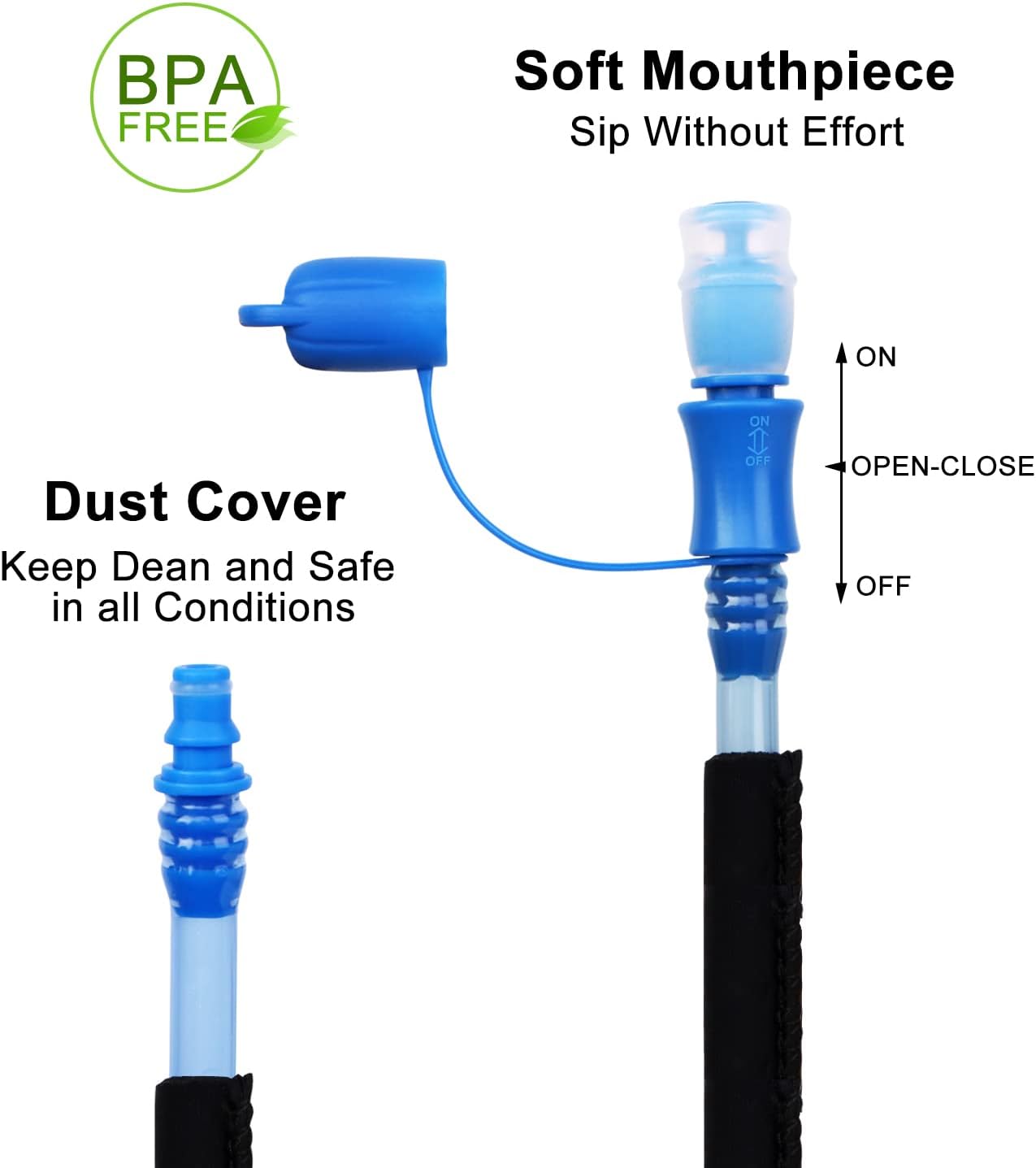 Insulated Hydration Backpack Pack with 3L BPA Free Leak Proof Water Bladder, Large Storage Lightweight Hiking Daypack with Waist Pouches & Cooler Layer, for Running, Biking, Camping, Festival