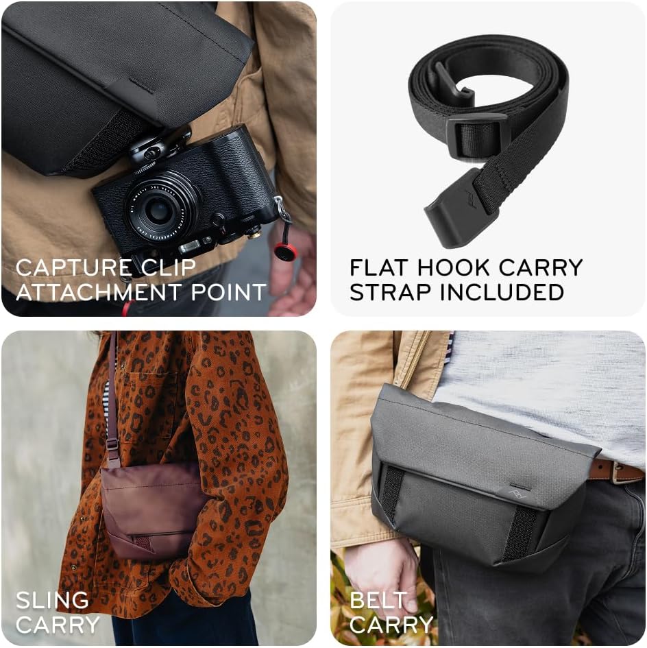 Peak Design Field Pouch V2, Eclipse, 2-in-1 Organizer and Sling Bag, Adjustable Shoulder Strap and Integrated Belt Loops, Weatherproof Nylon Canvas, Organizer Pouch or Carry Bag for Men and Women