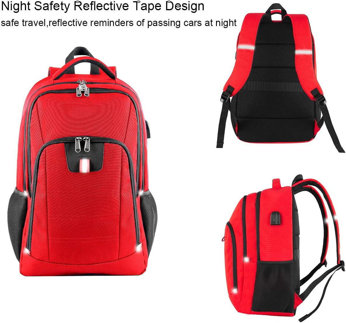 Laptop Backpack for Men, Large Anti-Theft Business Travel Backpack with USB Charging Port, Water Resistant College School Computer Bag for Men/Women for 17 Inch Laptop and Notebook