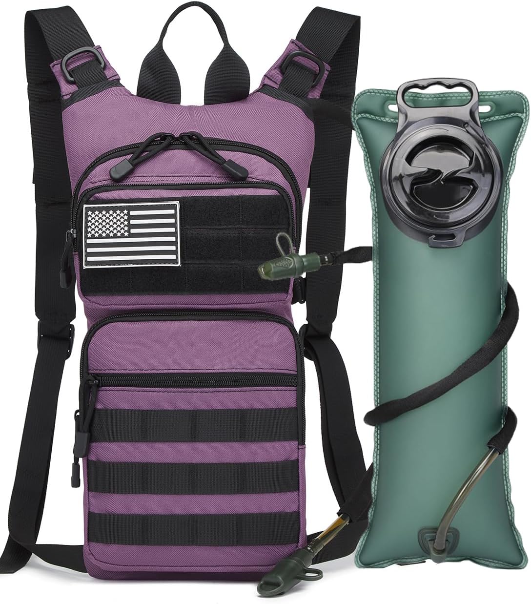 ATBP Insulated Water Hydration Pack Bag with 3L TPU Bladder Tactical Molle Hydration Backpack for Hiking Cycling Running