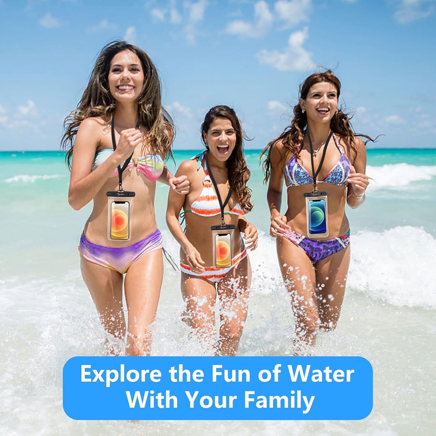 Waterproof Phone Pouch Bag - 7.5in Waterproof Phone Case for Beach Travel Must Haves, IPX8 Cellphone Dry Bag with Lanyard for iPhone 16 15 Pro Max Galaxy S25 Pixel 8a, Cruise Essentials