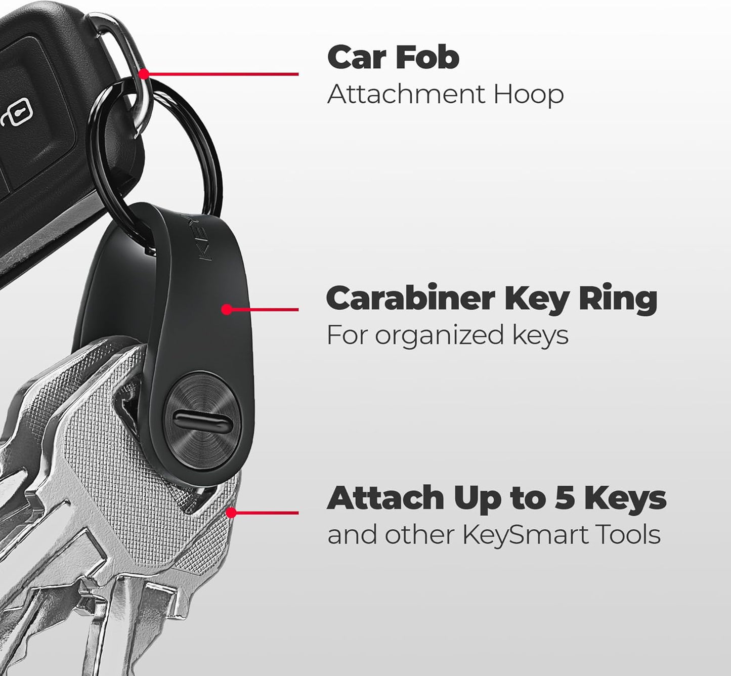KeySmart Keychain Key Holder - Compact Key Organizer for Key Chain, EDC Key Chains, Key Ring Keychains