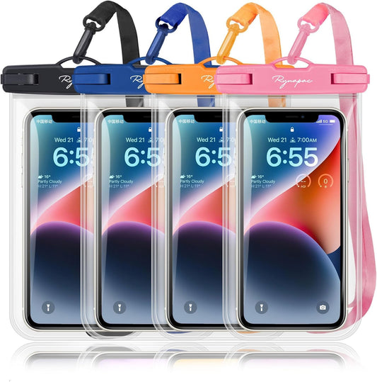 Waterproof Phone Pouch Bag - 7.5in Water Proof Cell Phone Case for Beach Travel Must Haves, Waterproof Phone Holder with Lanyard for iPhone 16 15 14 Pro Max Galaxy S24+ Pixel 8 Pro, Cruise Essentials