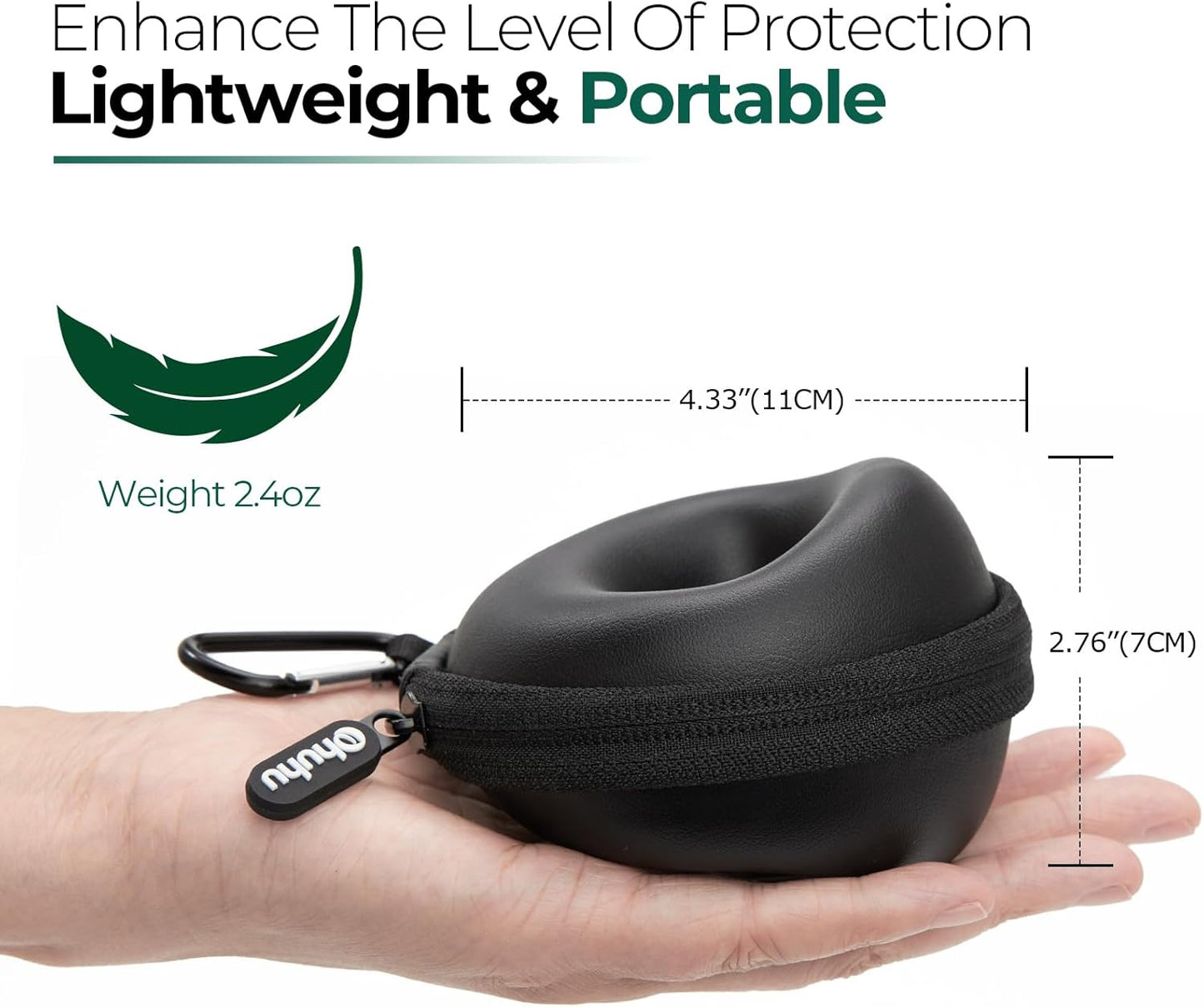 Ohuhu Watch Travel Case for Men Portable Single Watch Box and Storage Organizer for Wristwatches and Smart Watches Heightened Version up to 56mm Men Women for lover Fathers Day