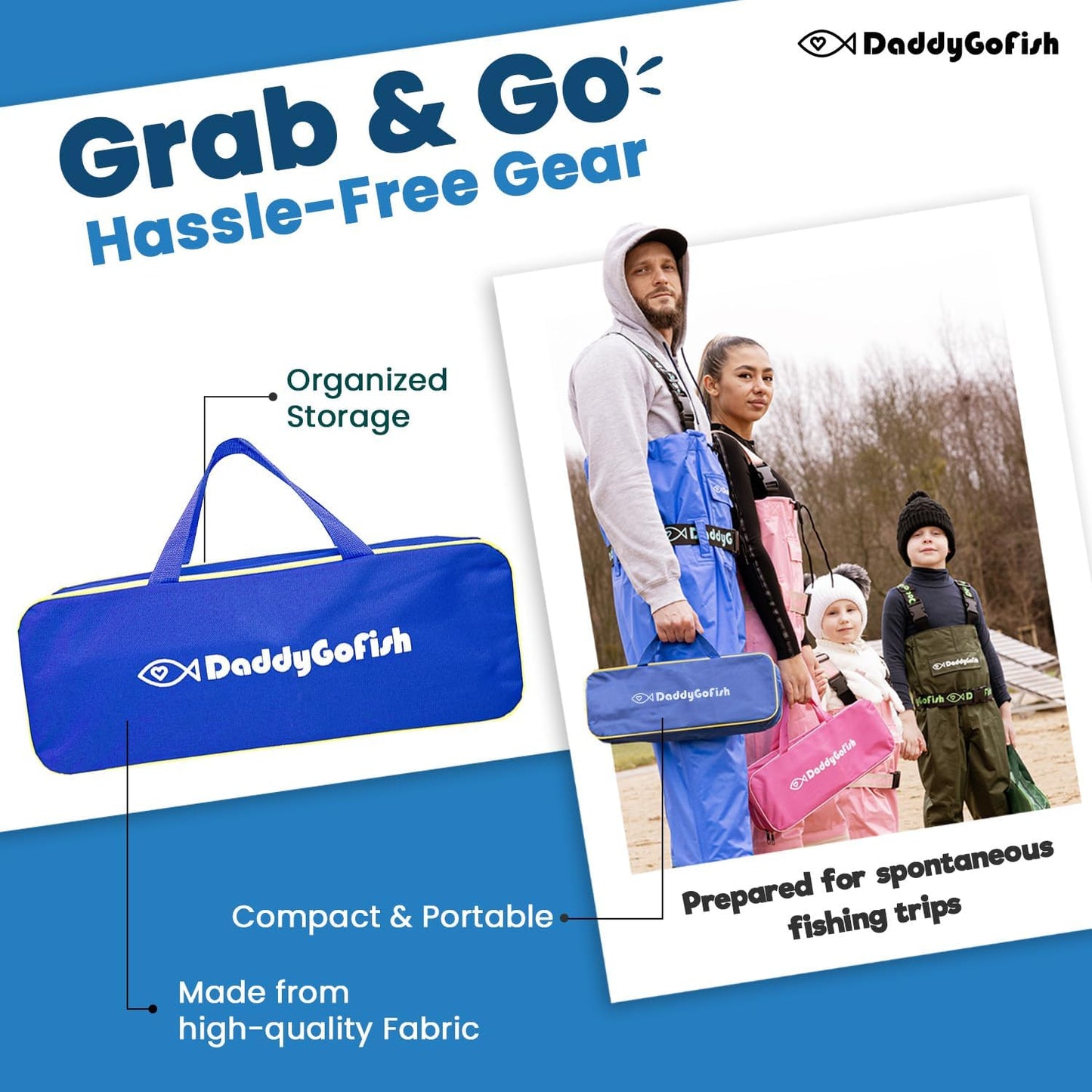 DaddyGoFish Kids Fishing Pole - Rod Reel Combo Tackle Box Starter Set - First Year Small Gear Kit for Boys Girls Toddler Youth Age Beginner Little Children