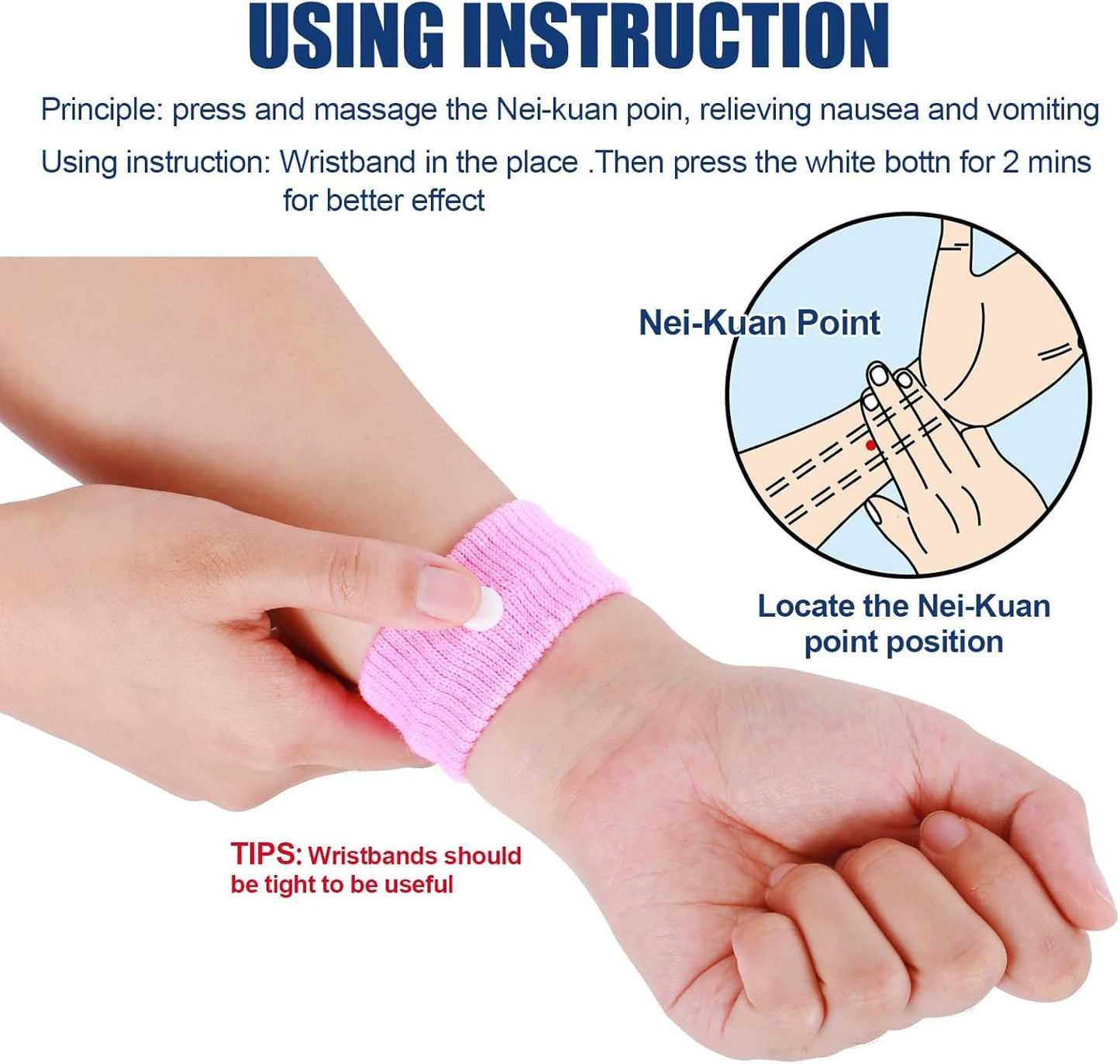 LYJEE Motion Sickness Bracelets for Adults and Kids Motion Sickness Bands Nausea Relief for Pregnant Women Acupressure Nausea Relief for Car, Sea, Air Sickness