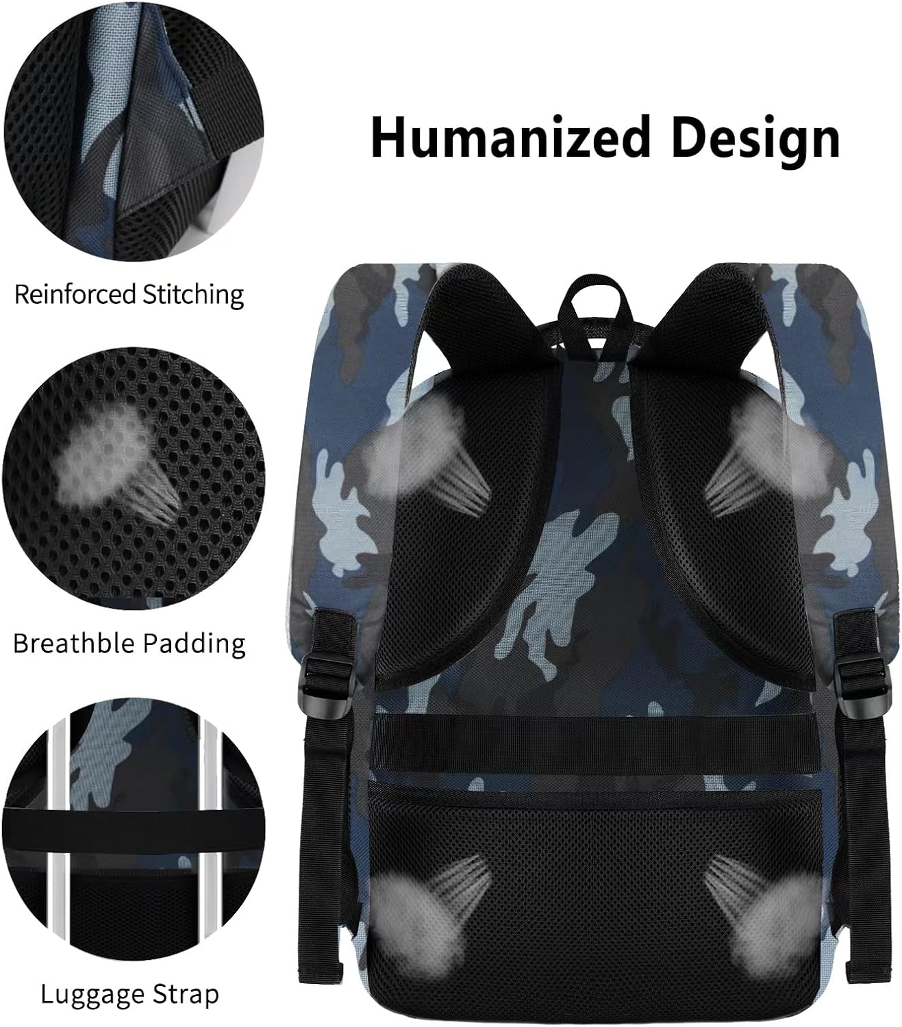 Laptop Backpack for Men,School Backpack with USB Charging Port,Water Resistant Backpack for teens boys,Business Work College bookbag,book bag Fits 15.6 Inch,Blue Back Pack