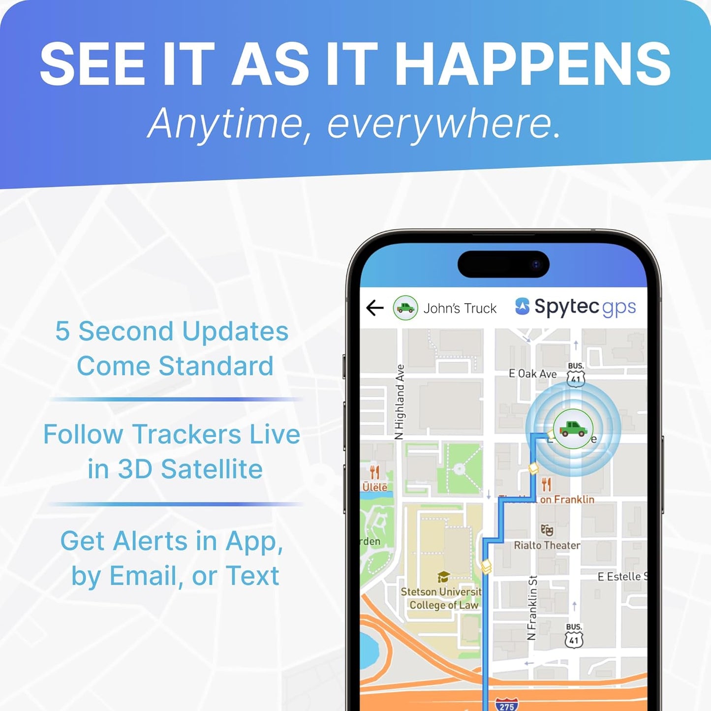 Spy Tec Atlas GPS Tracker for Vehicles & Kids | Up to 14-Day Battery Life | Geofencing, Portable Real Time Mini GPS Car Tracker w/Lifetime Support | Subscription Required