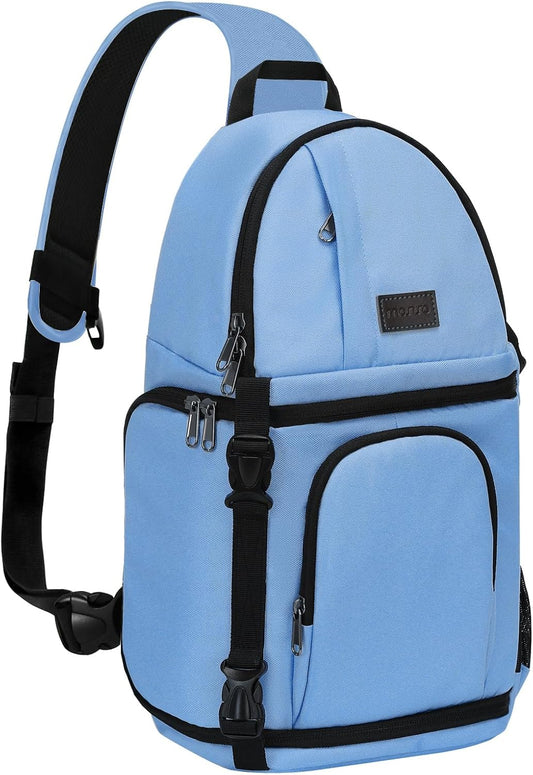 MOSISO Camera Sling Bag, DSLR/SLR/Mirrorless Camera Backpack Case Shockproof Photography Backpack with Tripod Holder & Removable Modular Inserts Compatible with Canon/Nikon/Sony/Fuji