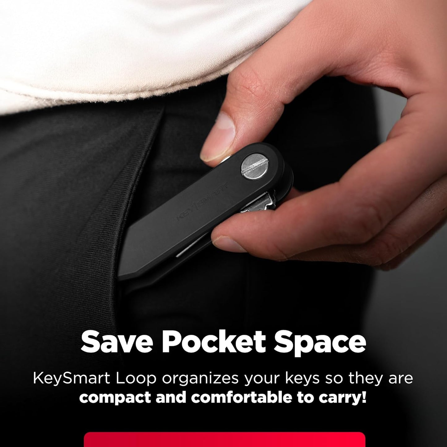 KeySmart Keychain Key Holder - Compact Key Organizer for Key Chain, EDC Key Chains, Key Ring Keychains