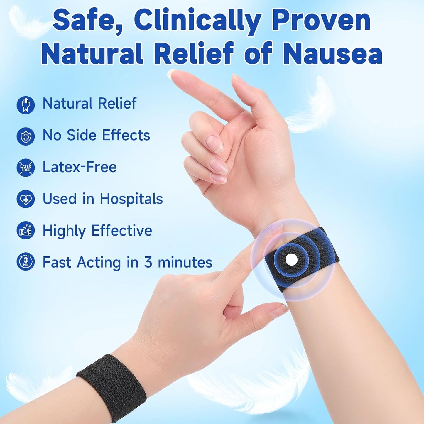LYJEE Motion Sickness Bands for Adults and Kid Morning Sickness Relief Through Pressure Point Therapy Seasickness Wristband for Cruise Travel
