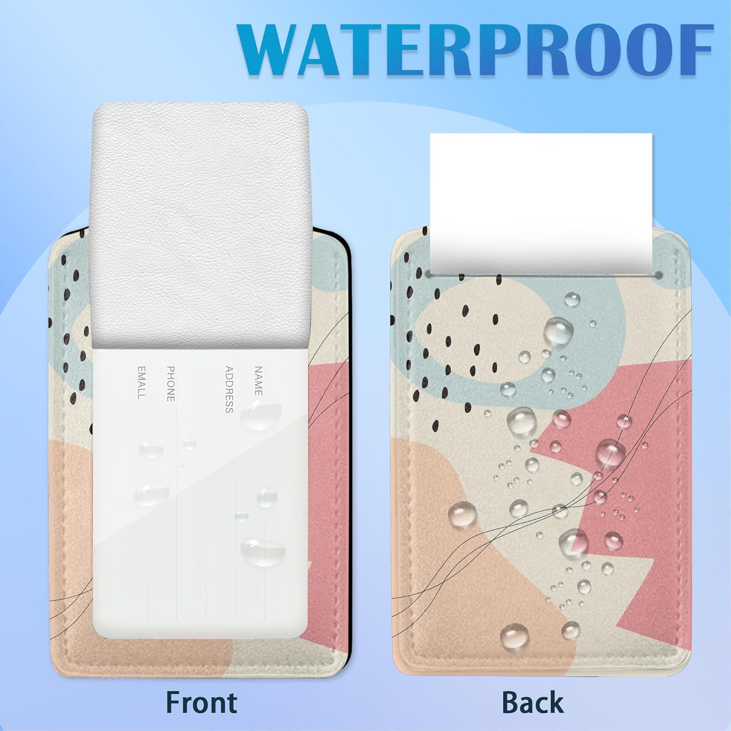 Abstract Lines and Curves 2 Pack Luggage Tag for Suitcase, Cute Unique Leather Bag Tags Identifiers Privacy Cover ID Label with Durable Steel Loop for Women Men Kids Girls Travel