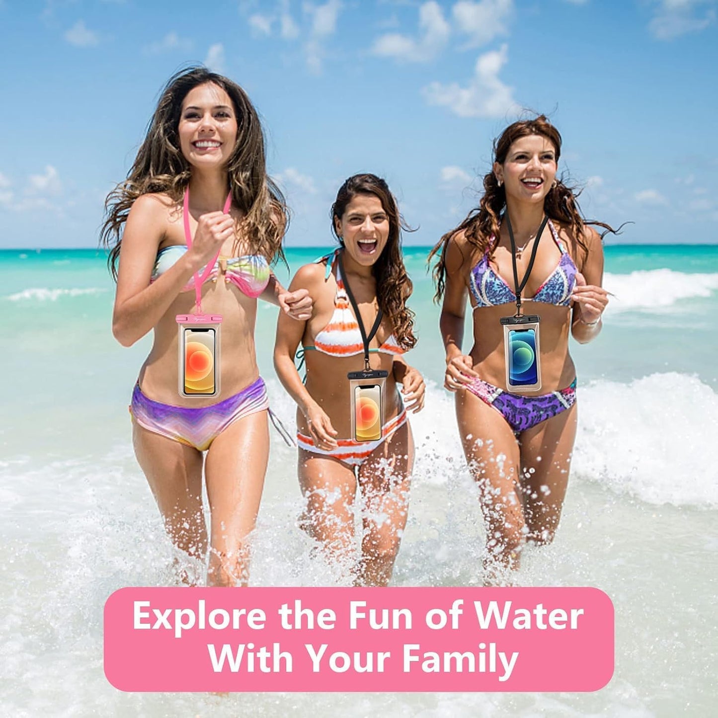 Waterproof Phone Pouch Bag - 7.5in Water Proof Cell Phone Case for Beach Travel Must Haves, IPX8 Dry Bag with Lanyard for iPhone 16 15 Pro Max Galaxy S24+ Pixel 8, Cruise Ship Essentials