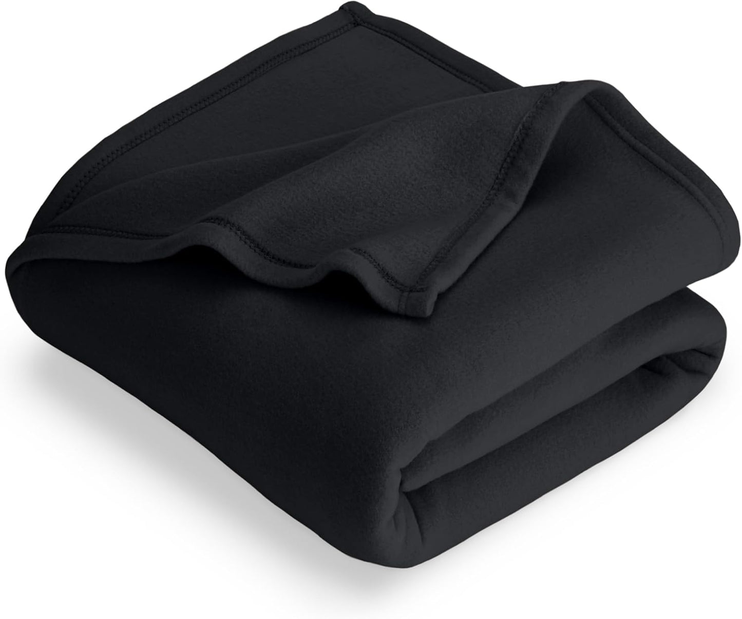 Bare Home Polar Fleece Blanket - Full/Queen - Black - Warm & Cozy - Premium Fleece - Throw for Bed, Sofa, Camping, Travel and Cold Nights - Lightweight Blanket (Full/Queen, Black)