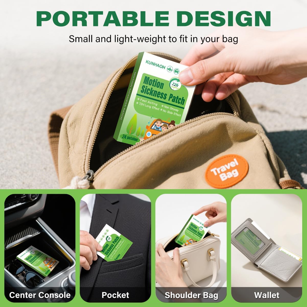 Motion Sickness Patches, Sea Sickness Patch with Waterproof and Non Drowsy 36 Count