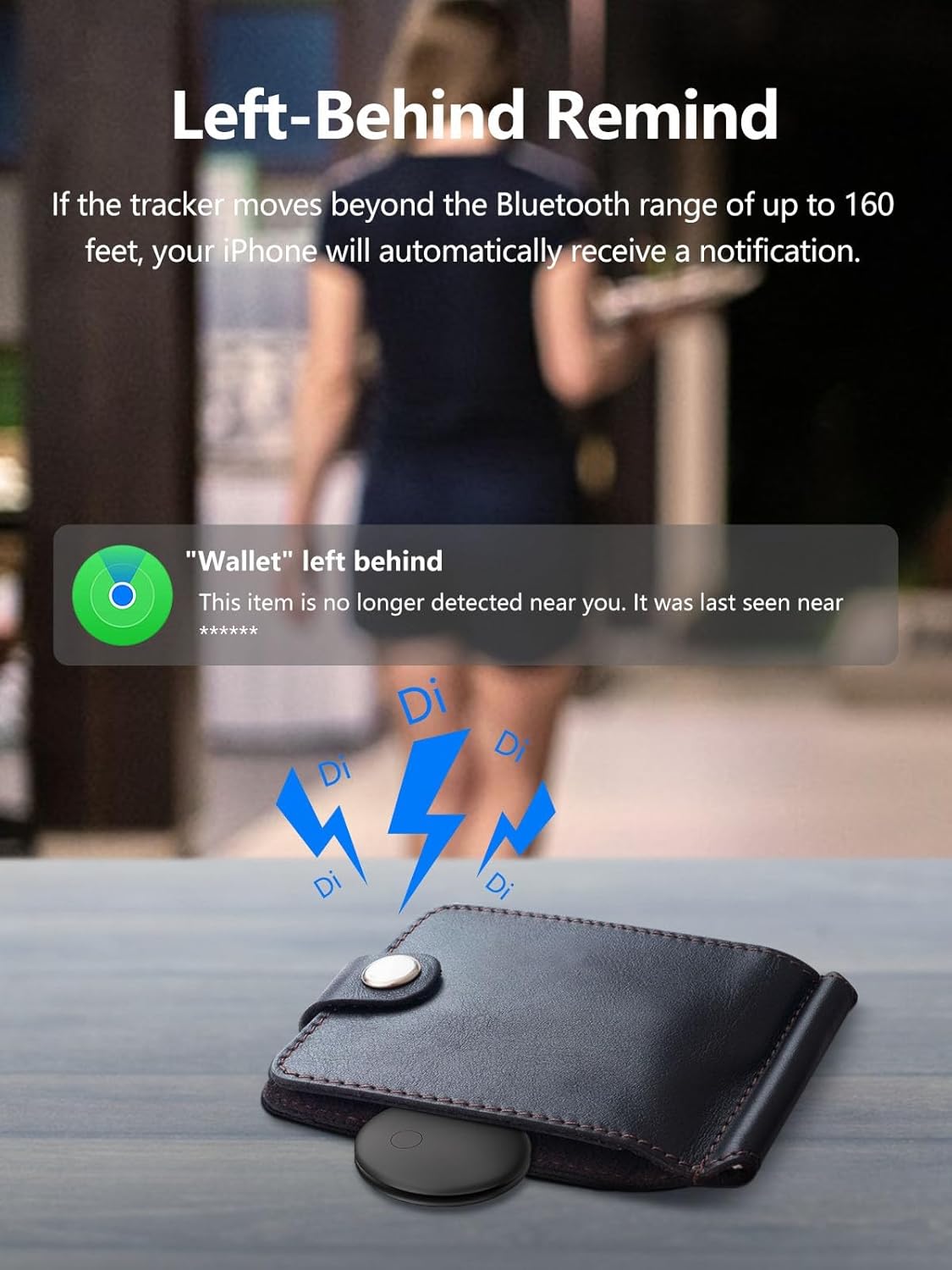 Tracker Tags, Item Finder Work with Apple Find My (iOS Only), Tracking Device Locator Smart Tag for Luggage, Keys, Wallet, Bike, Pets, Bags (Black, 4 Pack)