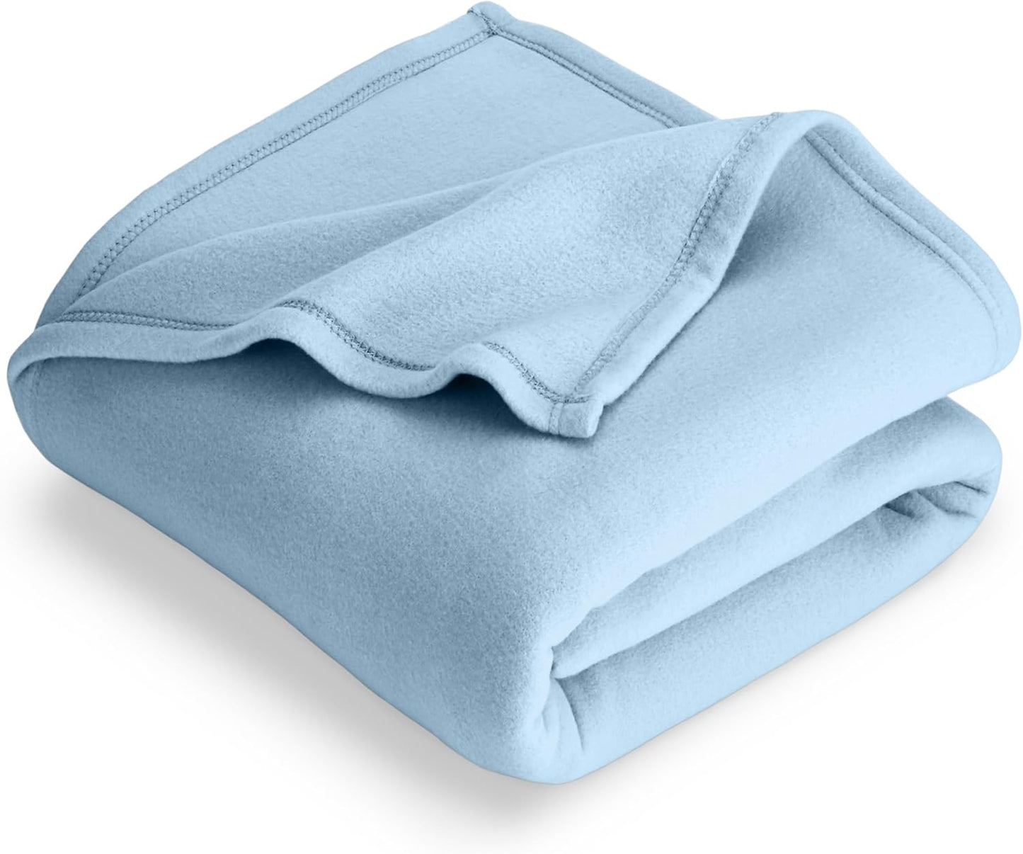 Bare Home Polar Fleece Blanket - Throw Blanket - Warm & Cozy - Premium Fleece - Blanket for Bed, Sofa, Camping, Travel and Cold Nights - Lightweight Blanket (Throw, Light Blue)