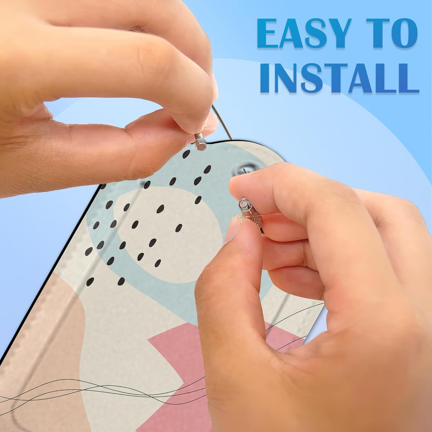 Abstract Lines and Curves 2 Pack Luggage Tag for Suitcase, Cute Unique Leather Bag Tags Identifiers Privacy Cover ID Label with Durable Steel Loop for Women Men Kids Girls Travel