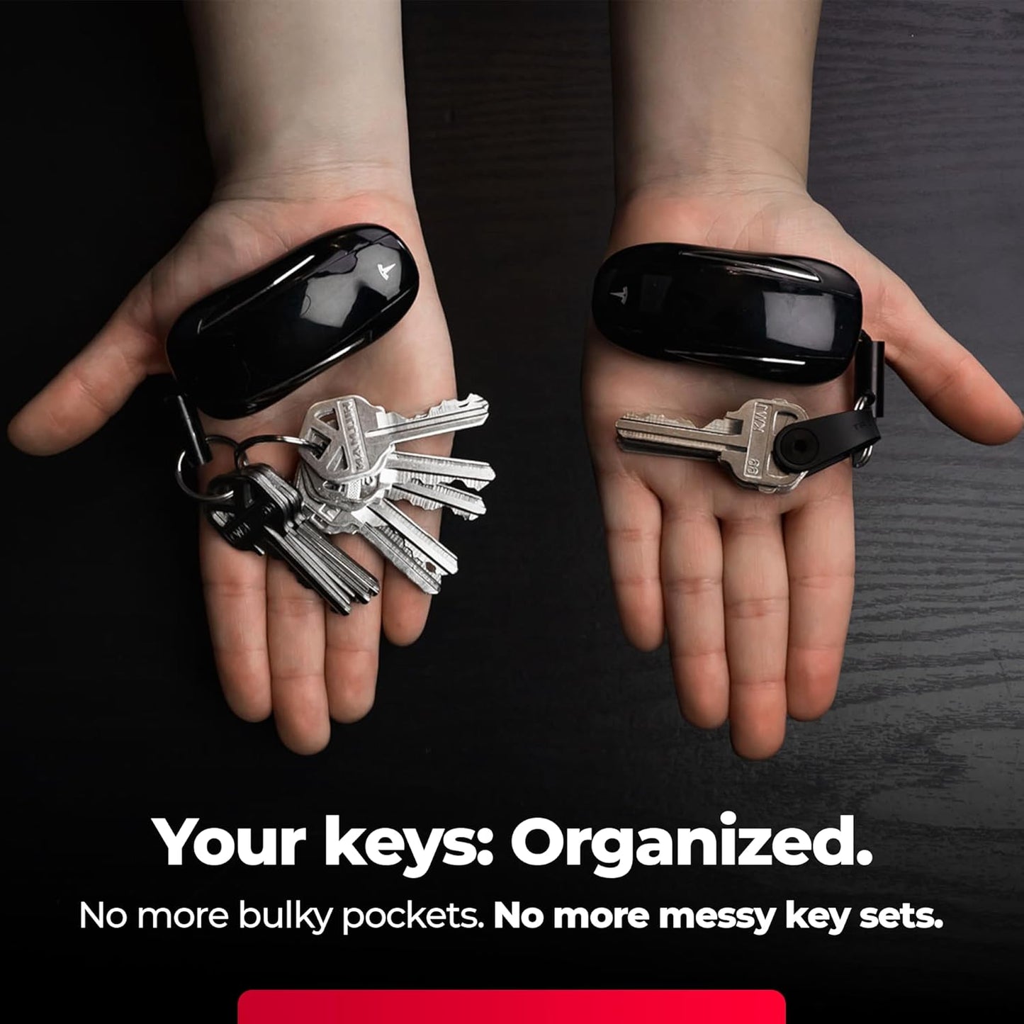 KeySmart Keychain Key Holder - Compact Key Organizer for Key Chain, EDC Key Chains, Key Ring Keychains